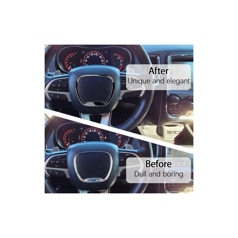 VANEST Central Control Steering Button Frame Trim Compatible with Dodge