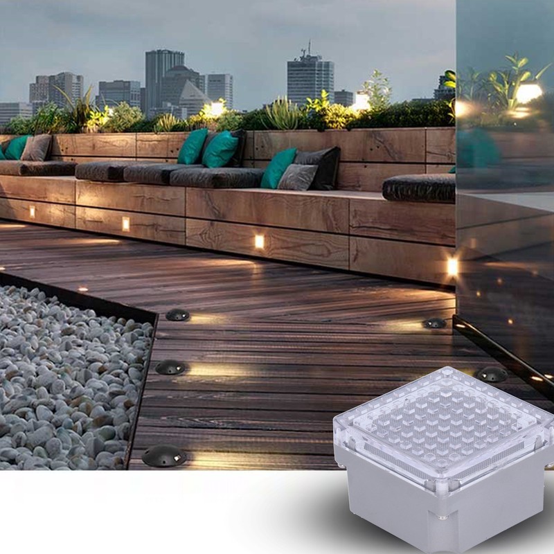 LED Solar Ground Light Outdoor Buried Lamp Landscape Lighting for