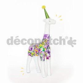 Décopatch - Ref SA102O - Giraffe - Papier Maché Object to Decorate - 19 x 7 x 28cm - Decorate with Décopatch Papers & PaperPatch Glue, Glitter, Paints