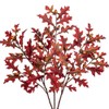 3 Pcs Fall Leaves Stems 30 inch Long Artificial Oak