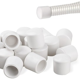 20PCS 0.39 Inch Door Stoppers Rubber Tip Replacement,Door Stop Bumper Tips, Door Stop Caps for Door Wall Protection （White）