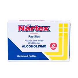 Nartex C/9 Tabletas, Nartex Labs, Auxiliar para inhibir el hábito del alcoholismo.
