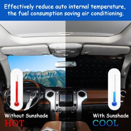 Fgtagtal Windshield Snow Cover Fit for Toyota Tundra 2007-2021, Front Windshield Cover for Ice and Snow, Auto Extra Thick Windshield Ice Cover Protects Windshield from Rain, Sun, Frost