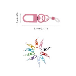 15 Pcs Mini Coloured Pen Clips，Pen Holder for Lanyard with Lobster Clasp, Badge Reel Pen for Lanyard，Silicone Pen Holder with Lobster Clasp, Nurse Badge Accessories (Colorful Lobster Clasps)