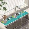 Sink Splash Guard Faucet Mat Cat Paws and Footprints Absorbent