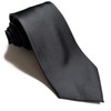 Paris 16k Necktie, Black, Large Size, Plain, Men's, Formal, Funeral,