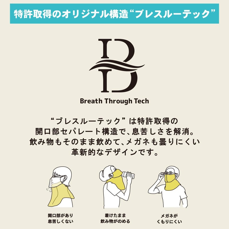 YAKeNU UV CUT MASK UV Protection Face Cover Dot Yakane