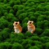 Leadigol 10PCS Mini Hamster Figurine,Miniature Animals Statue Similation Resin Hamster