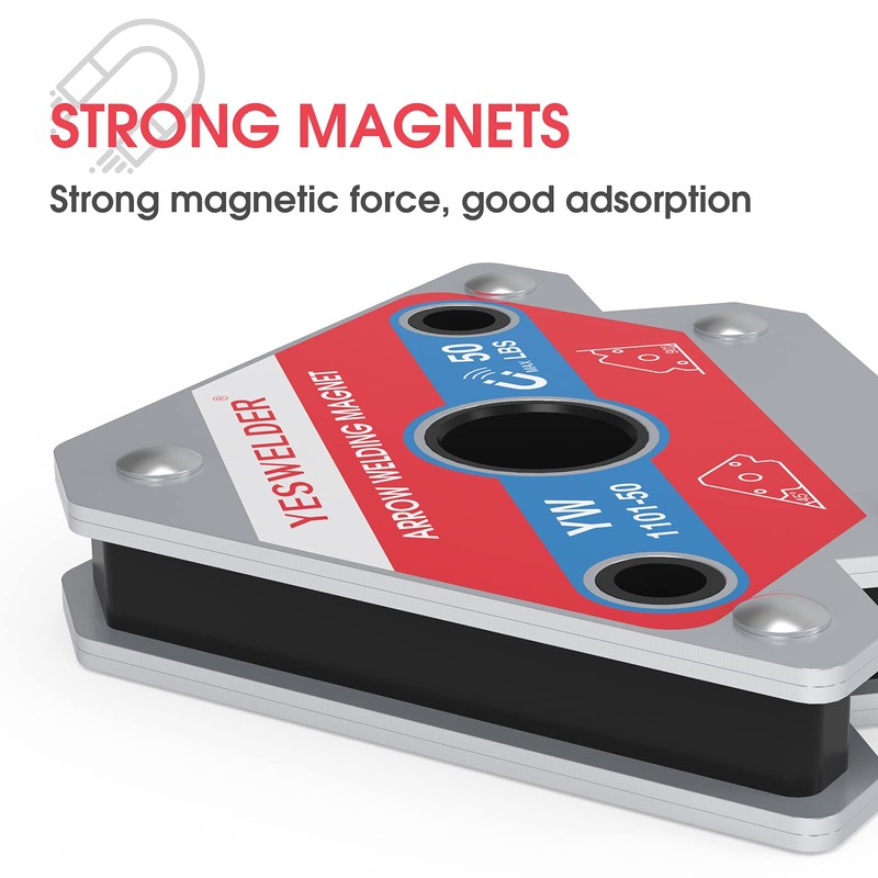 YESWELDER 50 LB Welding Magnet-4 Pieces of Magnetic Welding Holder