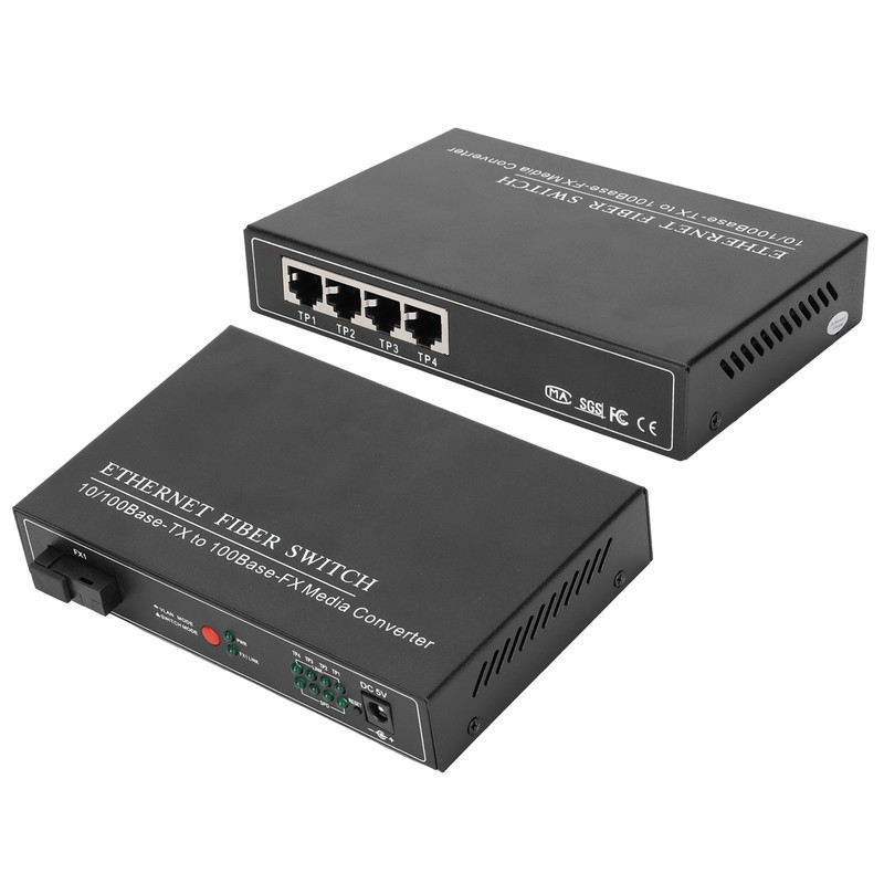 4 Ports Ethernet Fiber Switch TBCMC3414ES20A Plug Play Stable Sturdy