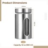 Calolin 6 PCS Stainless Steel Glass Canisters, 32 oz Large