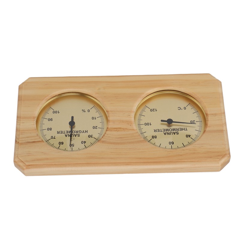 Wooden Sauna Thermometer Hygrometer 2 in 1 Humidity Temperature Measurement