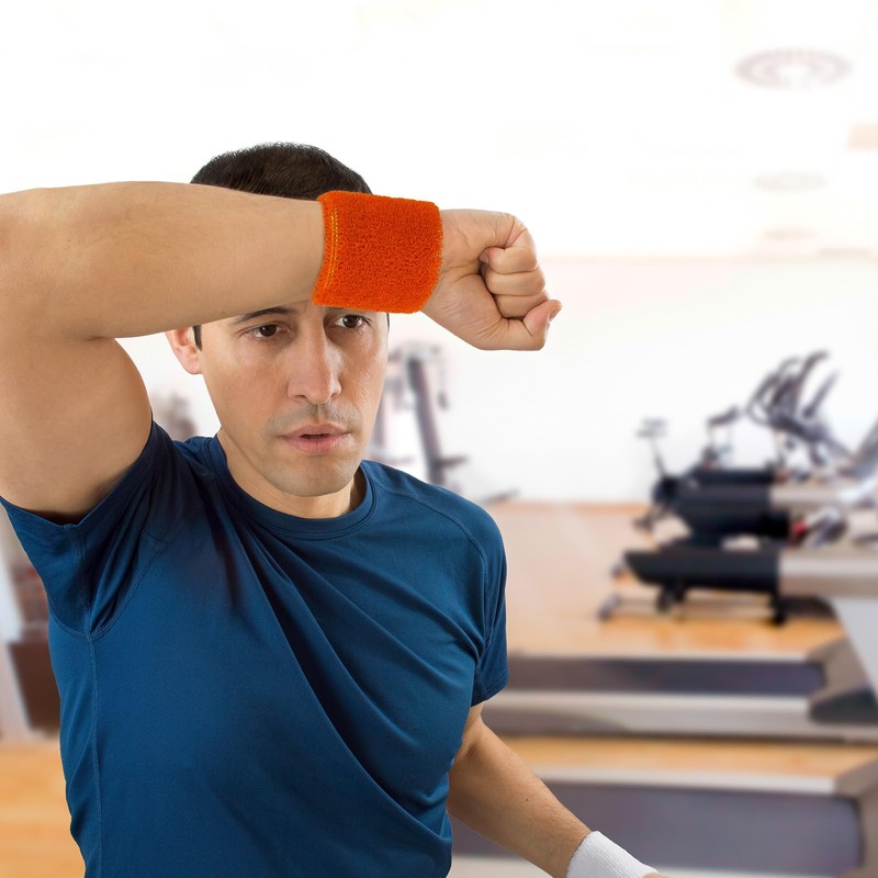 PATIKIL Sports Wristbands 8x5cm 12pcs Coton Terry Cloth Sweat Band