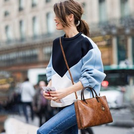 NICOLE & DORIS Women's Handbags Pack of 3 Leather Handbag for Women Made of Leather Totes + Crossbody + Purse, brown