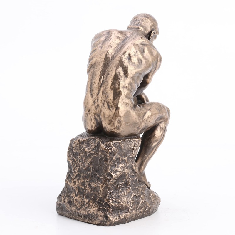 Veronese Design 8" Rodin The Thinker Cast Resin Statue Bronze