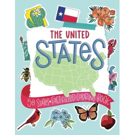50 States Fact-Filled Coloring Book