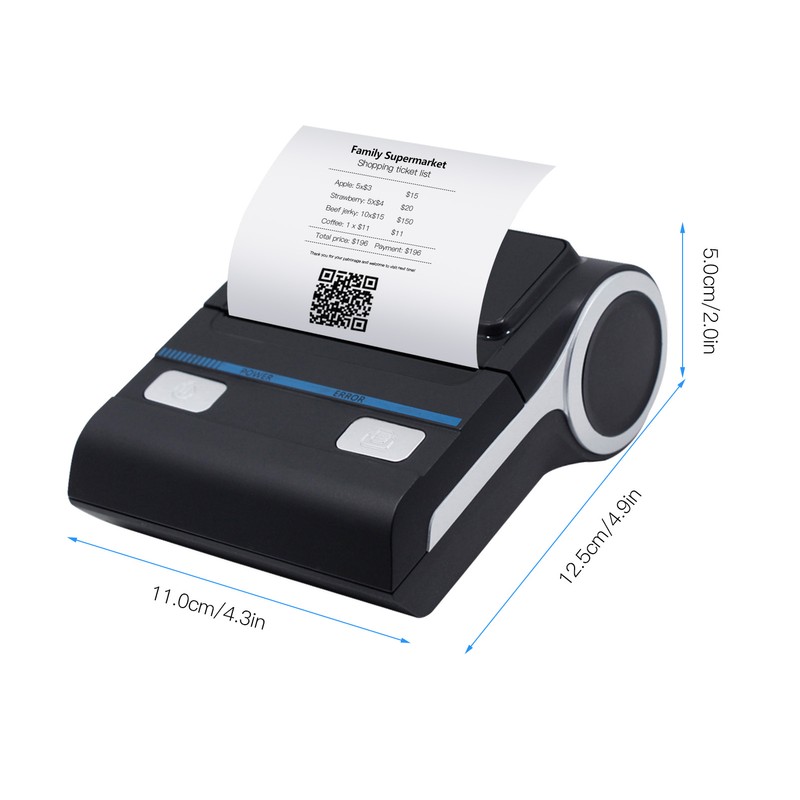 Milestone Portable 80mm Receipt Printer Wireless BT Thermal Receipt Printer