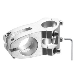 sourcing map 25.4mm Bike Stem 45mm Aluminum Alloy Bicycle Handlebar Stem with Hex Wrench for Mountain Road Bike BMX MTB Cycling, Sand Silver