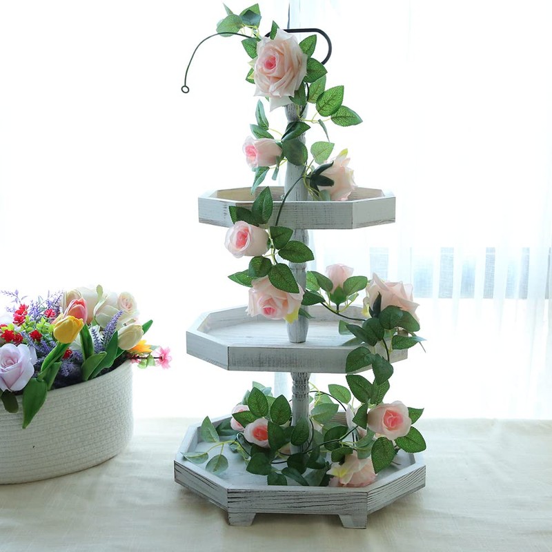 MRPAPA 3 Tiered Tray Stand - Large Farmhouse Kitchen Decor