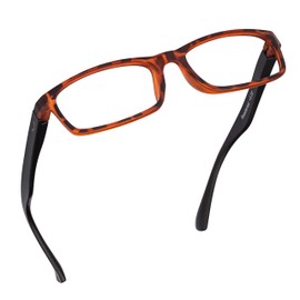 Readerest Blue Light Blocking Reading Glasses - Protect Your Eyes and Stay Stylish with Anti-Glare Computer Glasses for Men and Women - UV Protection - Tortoise Black, 0.00 Magnification