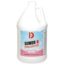 Big D 597 Sewer D Deodorant for Water Treatment and Sewage Disposal Plants, Natural Fragrance, 1 Gallon (Pack of 4) - Kills Odors, Non-Flammable, Non-Toxic, Will not Change Properties of Water