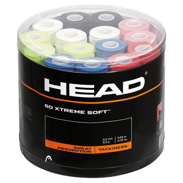 HEAD Extreme Soft Racquet Overgrip 60 Pack - Assorted Jar