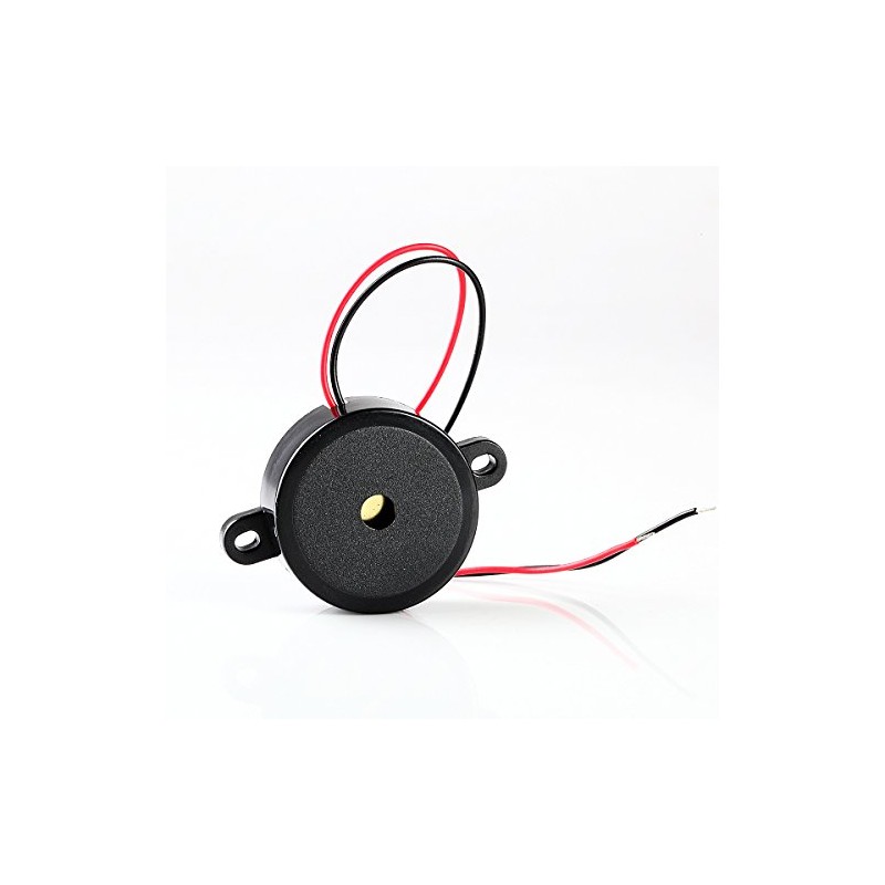 MAS 12V High-Decibel Audible Electronic Buzzer Beeper Continous Beep Black