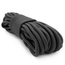 3/8 Inch 50 Foot Rope, Black, Camping Rope