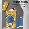 Plasma Portable Electric Lighter, Windproof USB Rechargeable, with LED Lighting