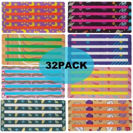 32 Pieces Guided Reading Strips Highlight Strips Calm Strips Colored Overlays Cute Kids Bookmarks Help with Dyslexia for Children and Teaching Supplies (8 Colors)