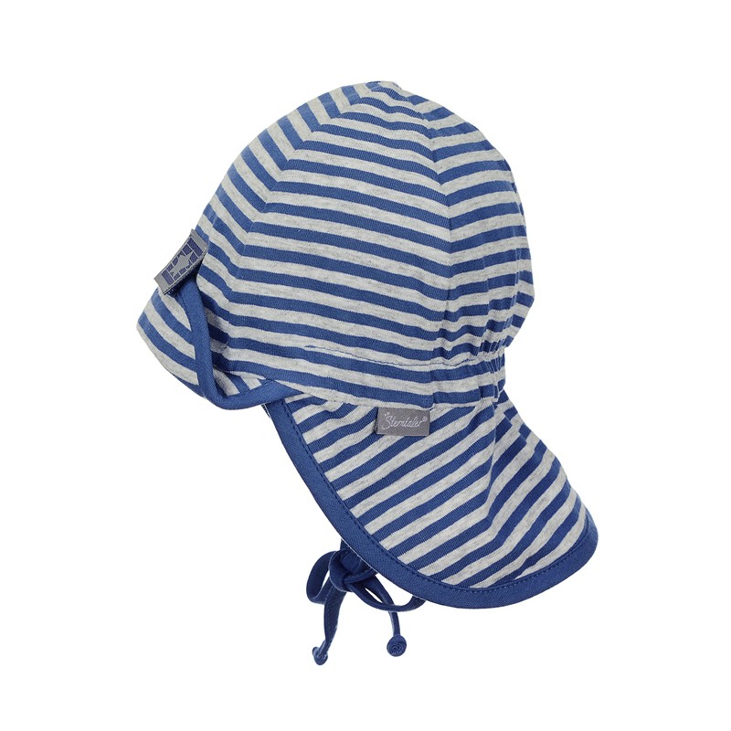 Sterntaler Unisex Schirmmütze mit Nackenschutz, Blau, 53 cm