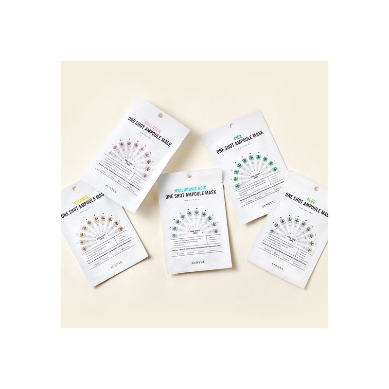 Eunyul One Shot Ampoule Mask Pack 50 Sheets (Select 1