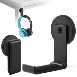 Bonsture Magnetic Headphone Holder, Headphone Hanger for Desk & Table, 1PCS Aluminum Headset Hooks, Headphone Mount Stand with Rubber Pad, Compatible with All Computer/Gaming Headsets