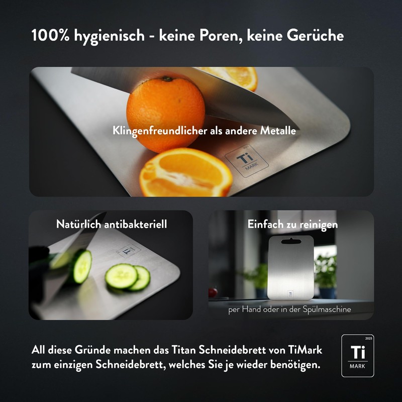 TiMark Titan Chopping Board - Antibacterial and 100% Hygienic Material