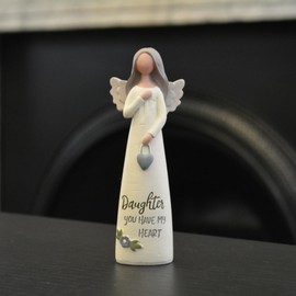 Feather & Grace Figurine Inscription Daughter You Have My Heart, Angel Memorial Indoor or Outdoor Decor, Sculptures or Statues As Inspirational Gifts-Resins, Multi, One Size