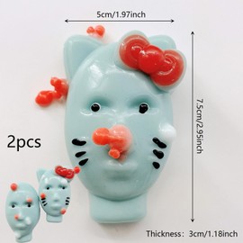 2 Pcs Pimple Popper Toy, Pimple Popping Toy, Zit Popping Toy, Zit Popping Toy, Novelty Stress Relief Popper, Reusable & Self-Filling, Weird Alien Pimple Popping (2pcs)