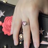Acchen Mood Ring Heart Shaped Changing Color Emotion Feeling Finger