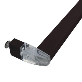 Gordon Glass 34" Oil Rubbed Bronze Framed Sliding Shower Door Towel Bar with Clear Acrylic Brackets