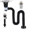 Sink Drain with Flexible Drain Hose, Odour-Proof and Leak-Proof Drain