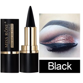 MISS ROSE Matte Black Gel Eyeliner Tool, Smudge Proof, Cream Eyeliner Pencil, Eye-liners for Women Girls (Black)