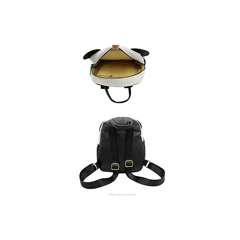 GOESUP Cute Panda Pattern Backpack Women Girls Pu Leather Small