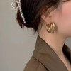 6 Pcs Gold Hoop Earrings Set Gold Plated Earrings Women