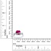 AFFY Heart Shape Simulated Ruby In 14K White Gold Over