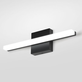 Combuh Bathroom Light Fixtures Modern Vanity Lights Wall Mounted Lighting Bar Vanity Light Cool White (9W-16in-6000K-Black)