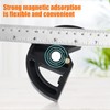 Byffor Protractor, Woodworking Metal Ruler with Block, Magnetic Attachment, Removable