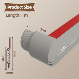 78" Door Draft Stopper for Bottom of Door, Under Door Gap Filler for Winter Cold Insulation, Door Sweep for Exterior & Interior, Weather Stripping Door Seal Blocker Noise Dust,Gray