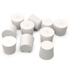 FunChem Pack of 10 Solid Rubber Stoppers Size 6# White