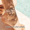 FOCALOOK Tennis Anklet Bracelet for Women Stainless Steel Tennis Chain