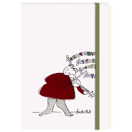 Clairefontaine Ritournelle 115617C Notebook with Hard Cover 48 Sheets DIN A6 10.5 x 14.8 cm 90 g Rubber Closure Assorted Colours