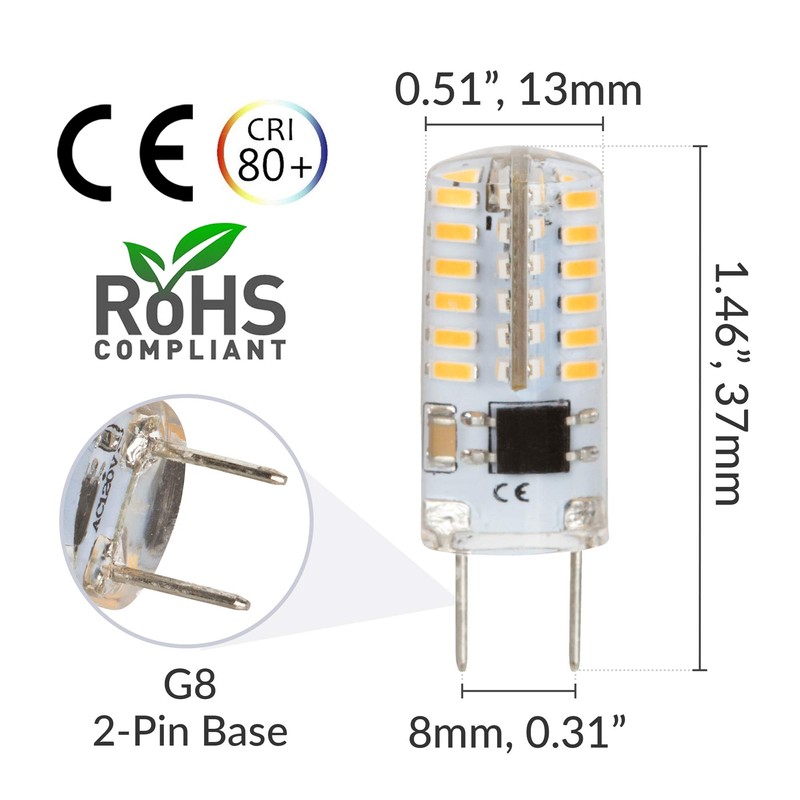 Simba Lighting G8 LED Dimmable Light Bulb (5 Pack) 1.5W
